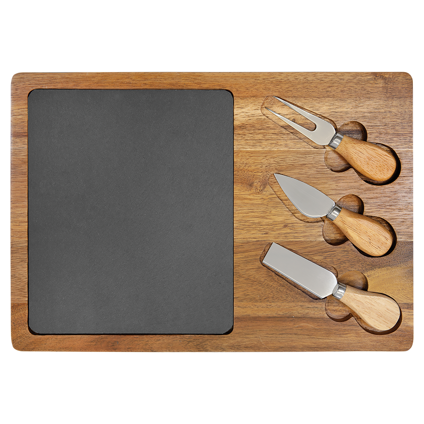 Wood/Slate Cheese Set Tools (CB087)