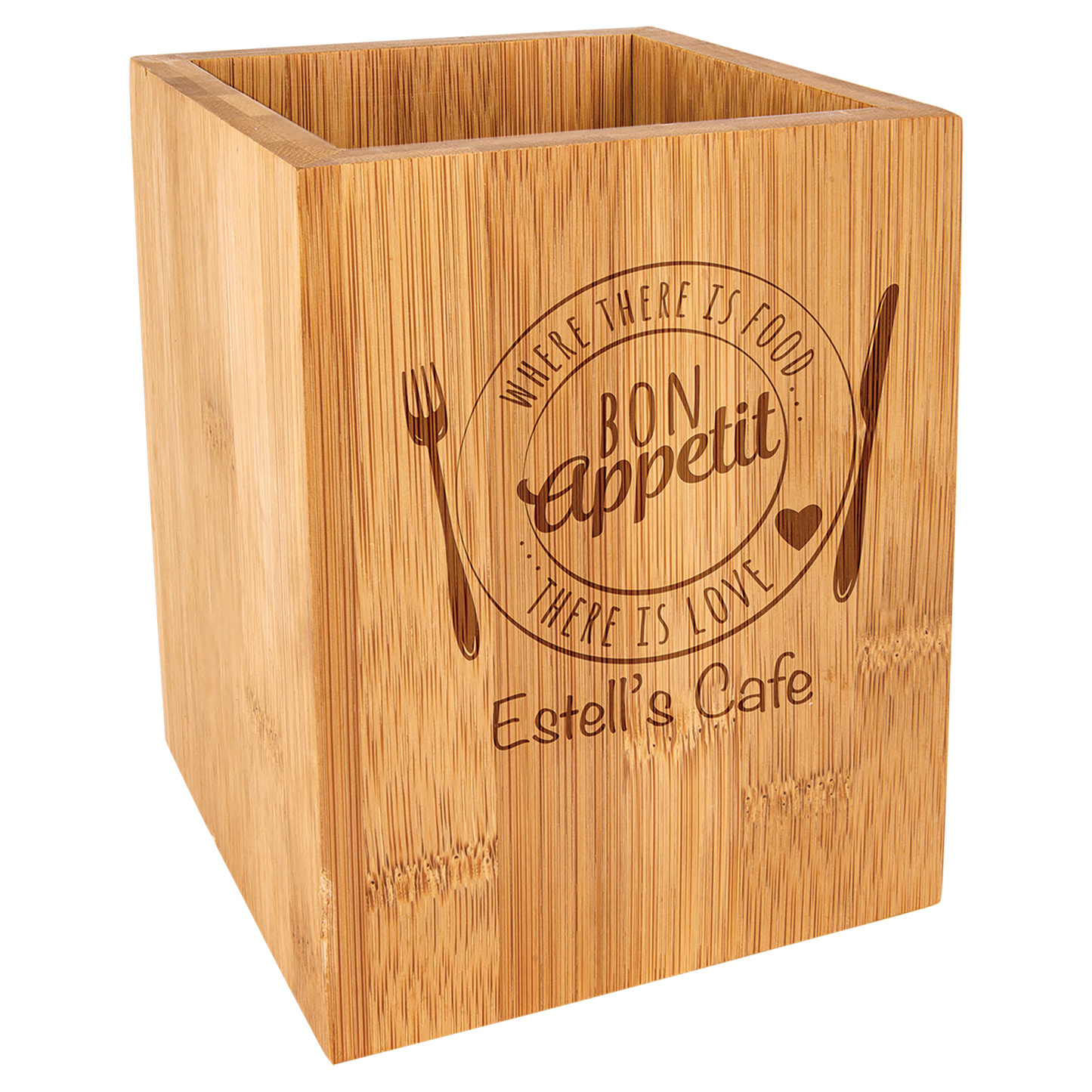 Bamboo Utensil Holder (UH168)