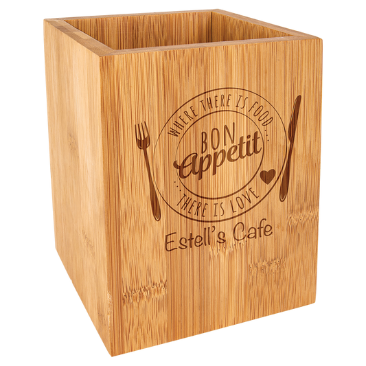 Bamboo Utensil Holder (UH168)