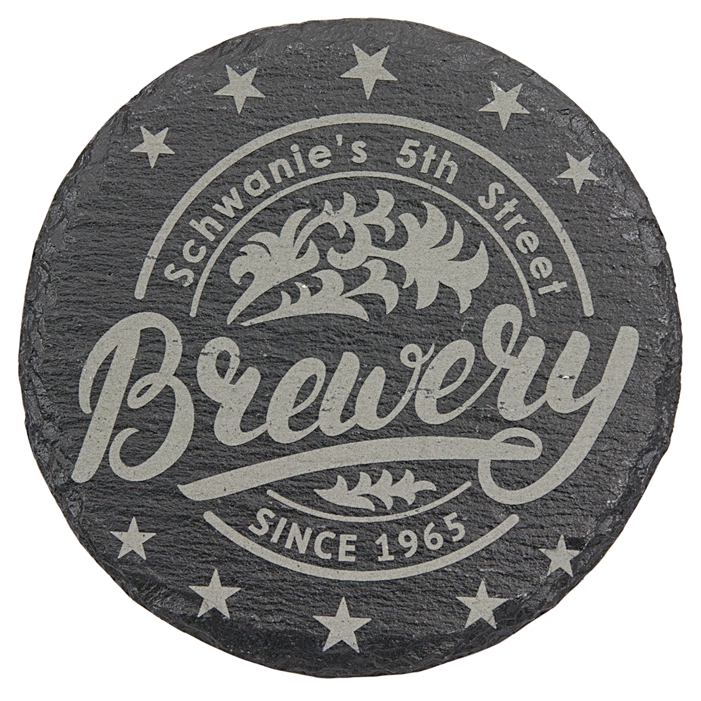 4" Slate Coaster - Round (SLT002)