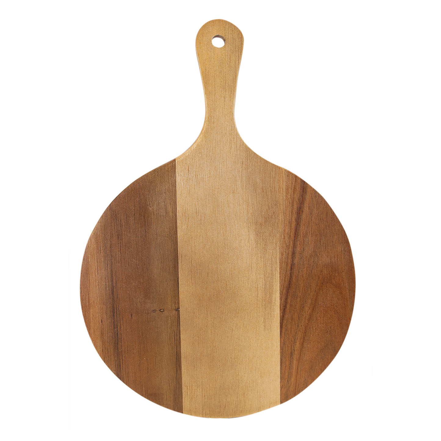 8 1/4" Round Wood/Slate Serving Board with Handle (CB079)