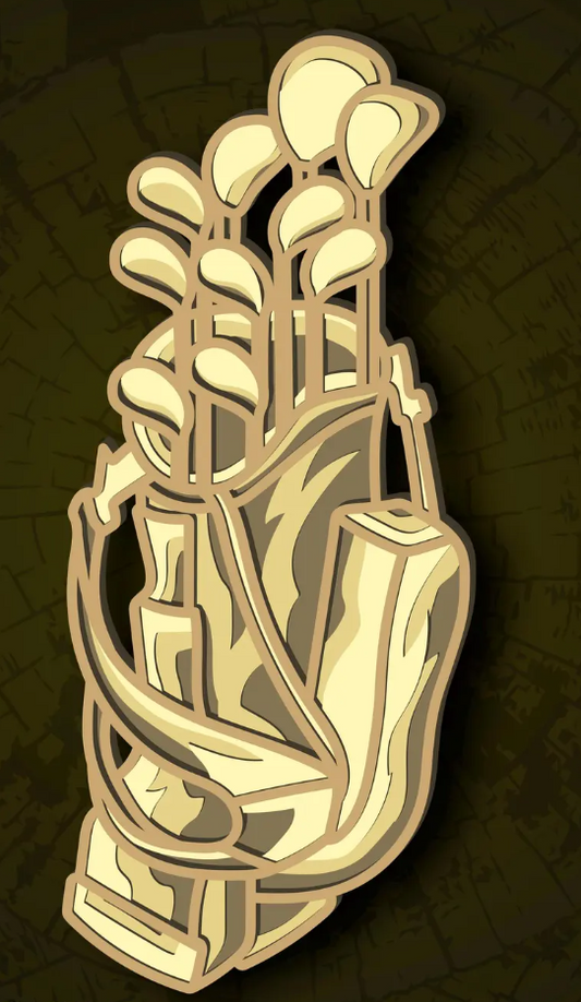 Golf Bag- Layered Laser Cut Wood Art
