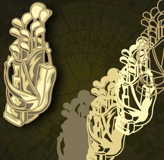Golf Bag- Layered Laser Cut Wood Art