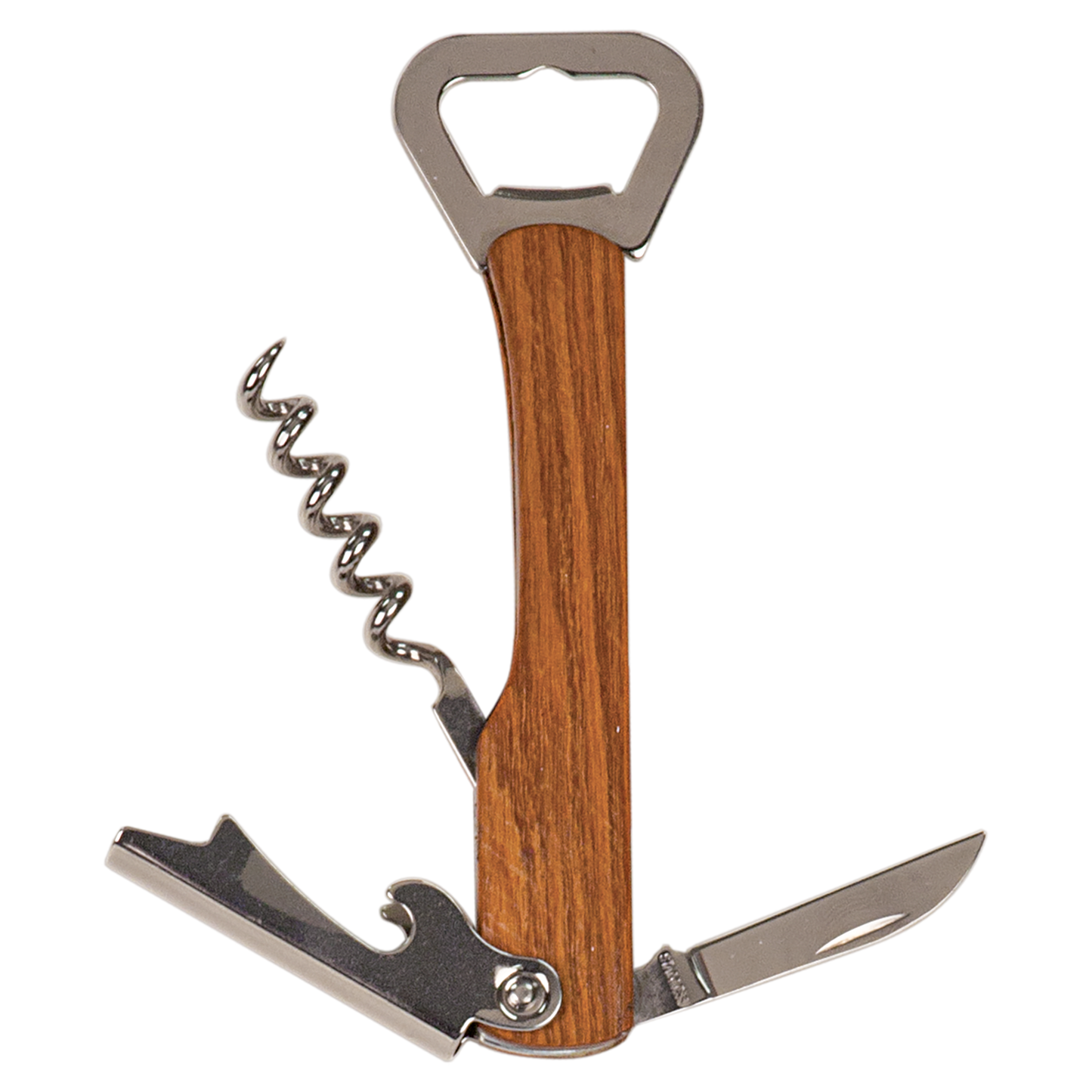 Wood Bottle Opener & Wine Corkscrew (BAR045)