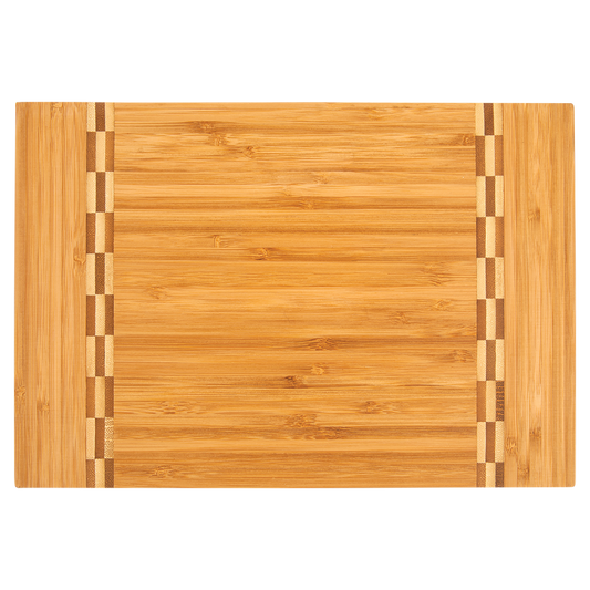 12" x 8 1/4" Bamboo Cutting Board with Butcher Block Inlay